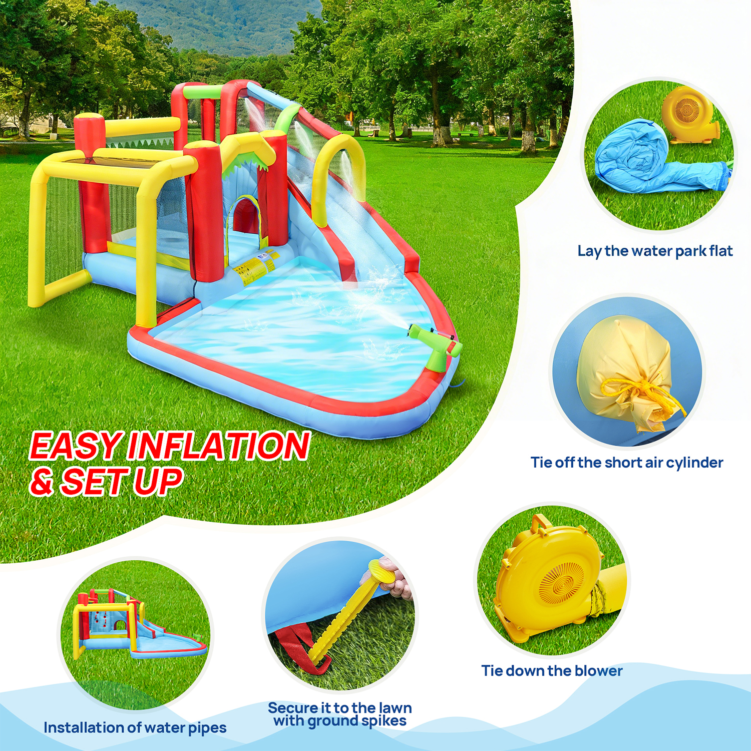 7in1 Inflatable Water Slide Pa – Kids Outdoor Pool recenzja i cena