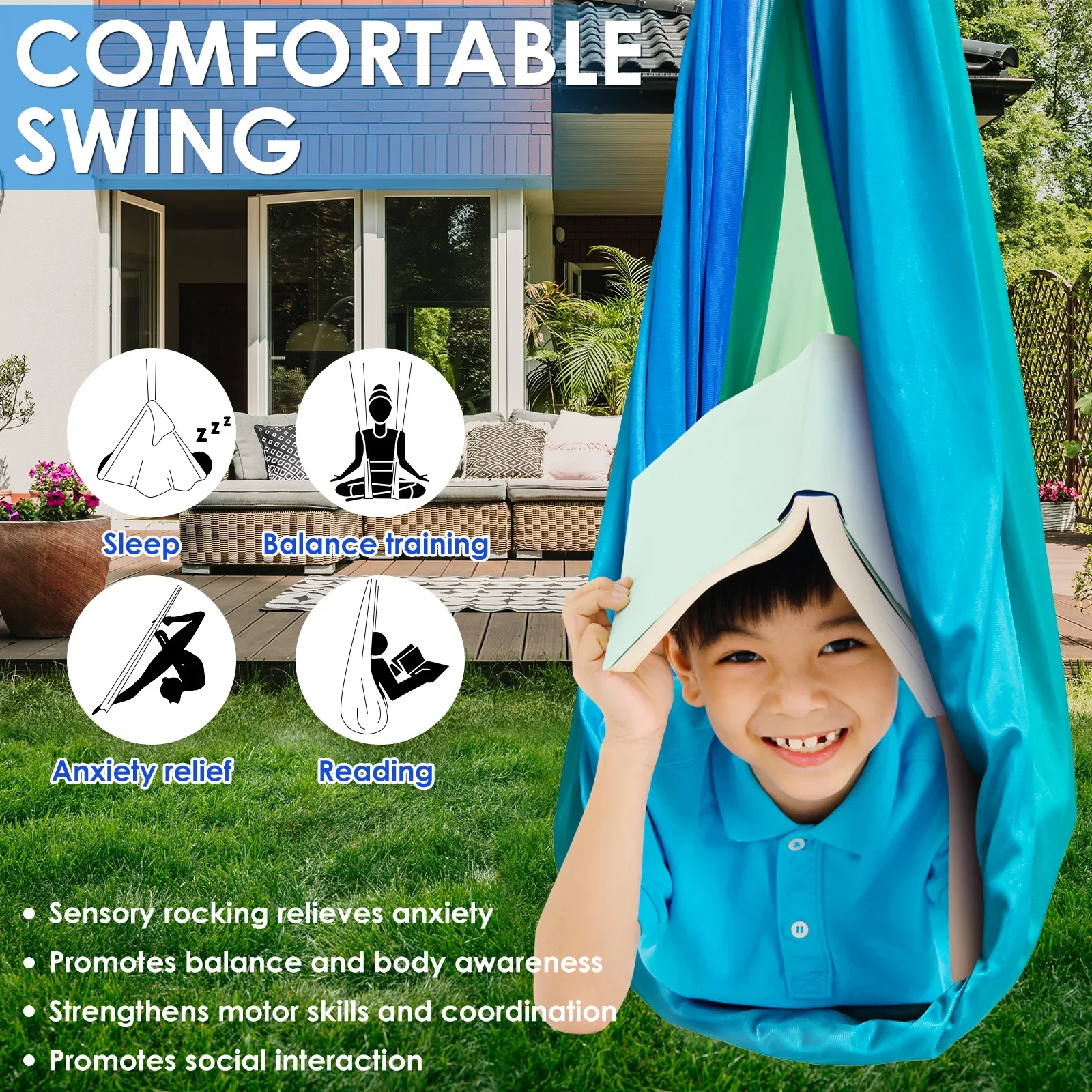 Sensory Swing Comfortable Kids – Kids Outdoor Hammock recenzja i cena