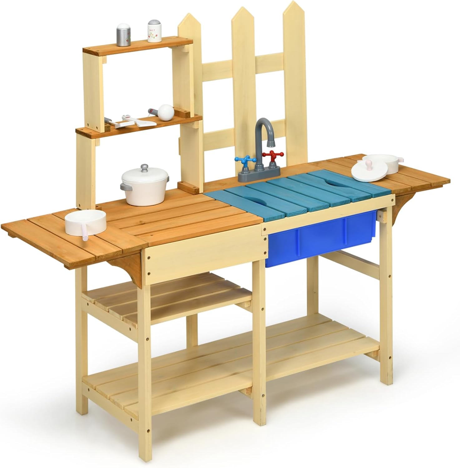Kids Mud Kitchen Playset, Indo – Kids Outdoor Wooden Playset recenzja i cena