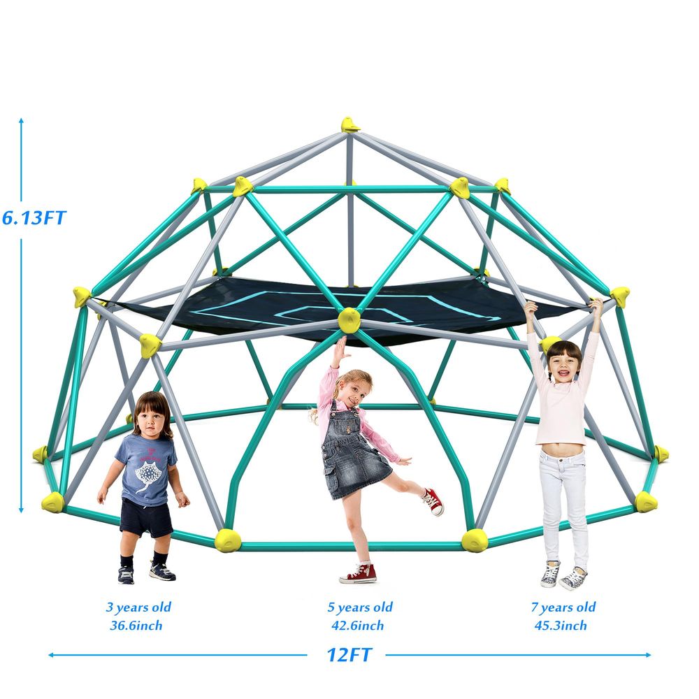 12FT Climbing Dome with Hammoc – Kids Outdoor Climbing Dome recenzja i cena