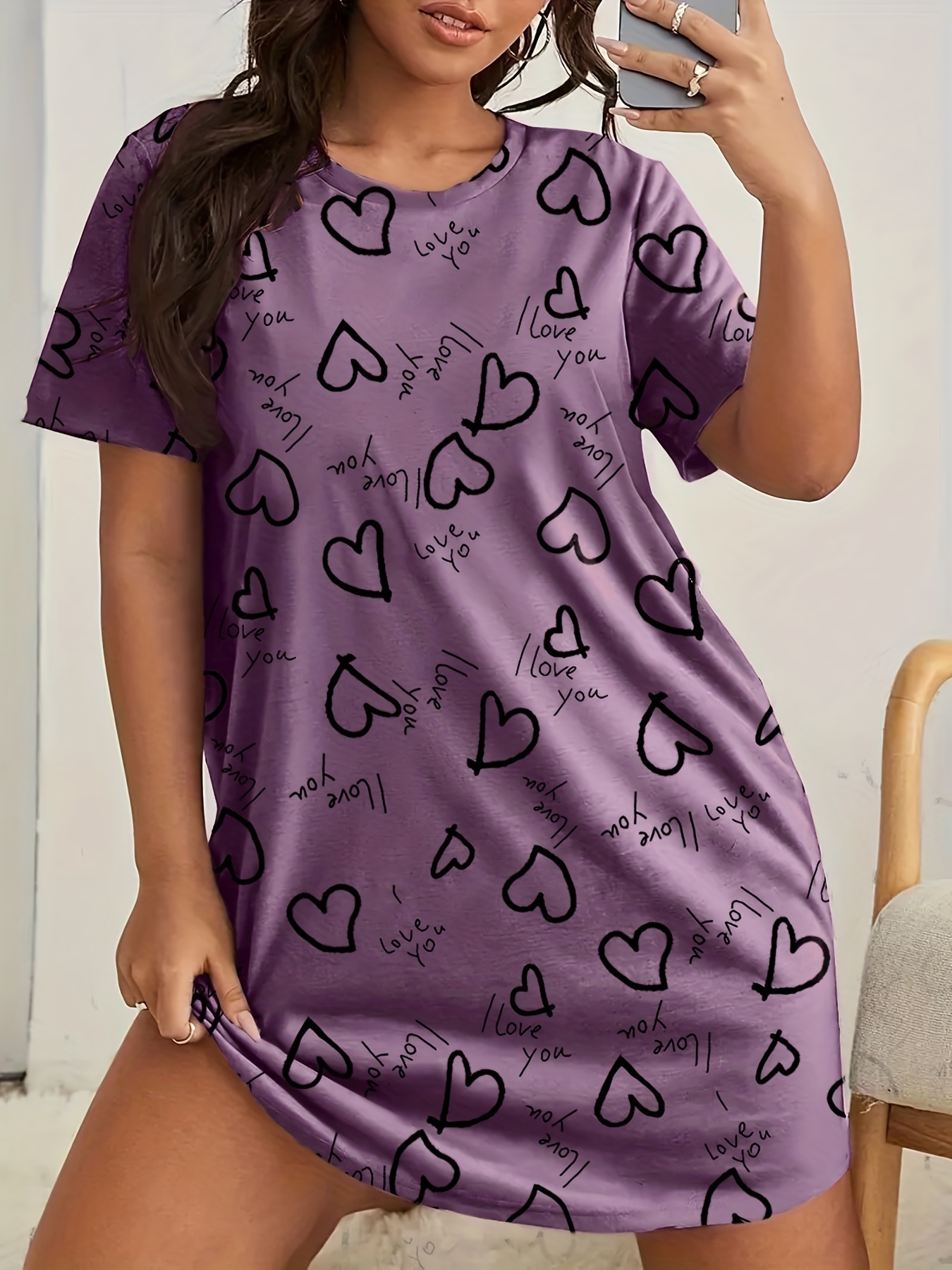 Plus Size Love Print Short Sle – Mini Trampoline Spring recenzja i cena