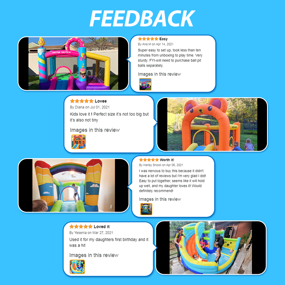 Custom Outdoor Inflatable Boun – Kids Outdoor House With Slide recenzja i cena