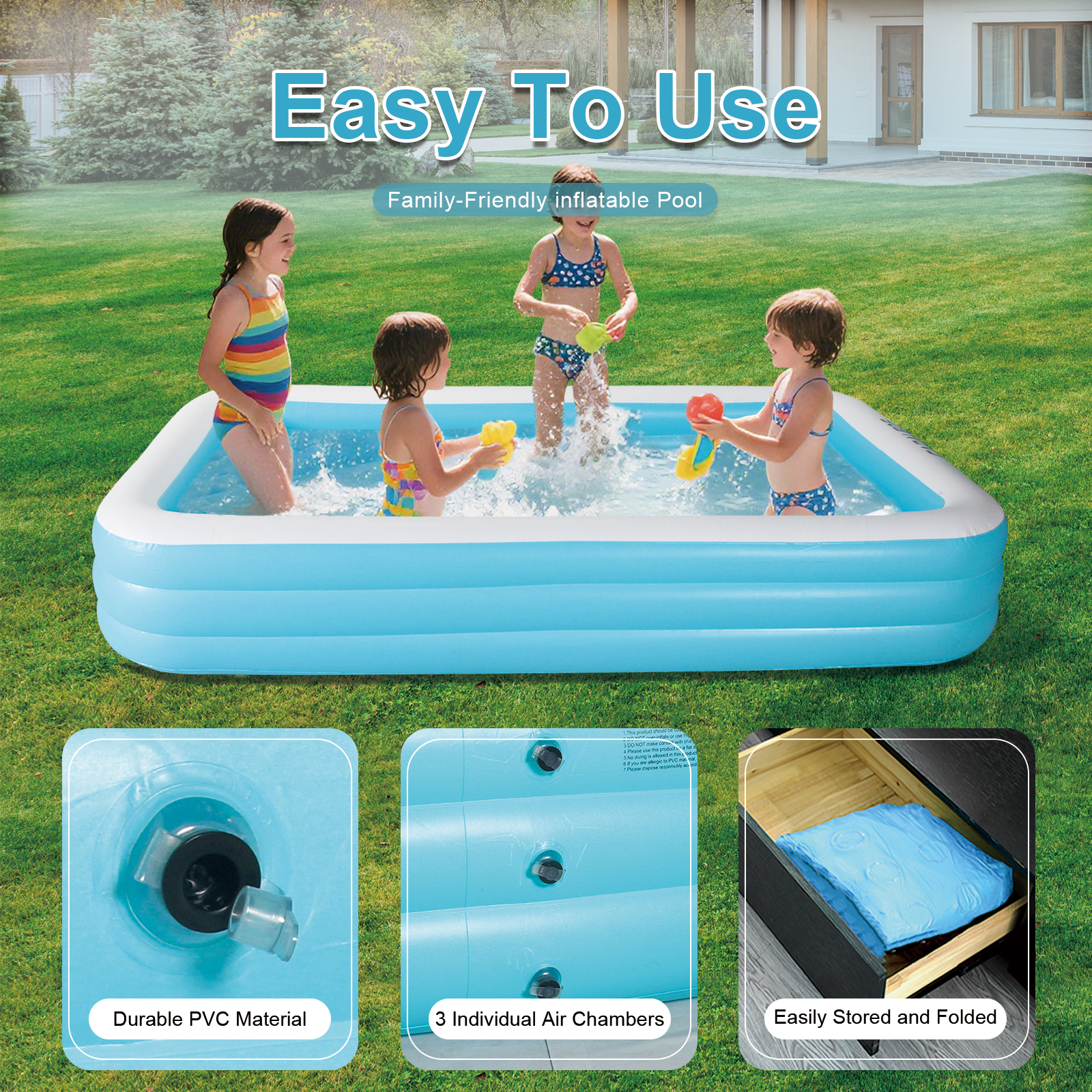 Inflatable swimming Pool for K – Kids Outdoor Pool recenzja i cena