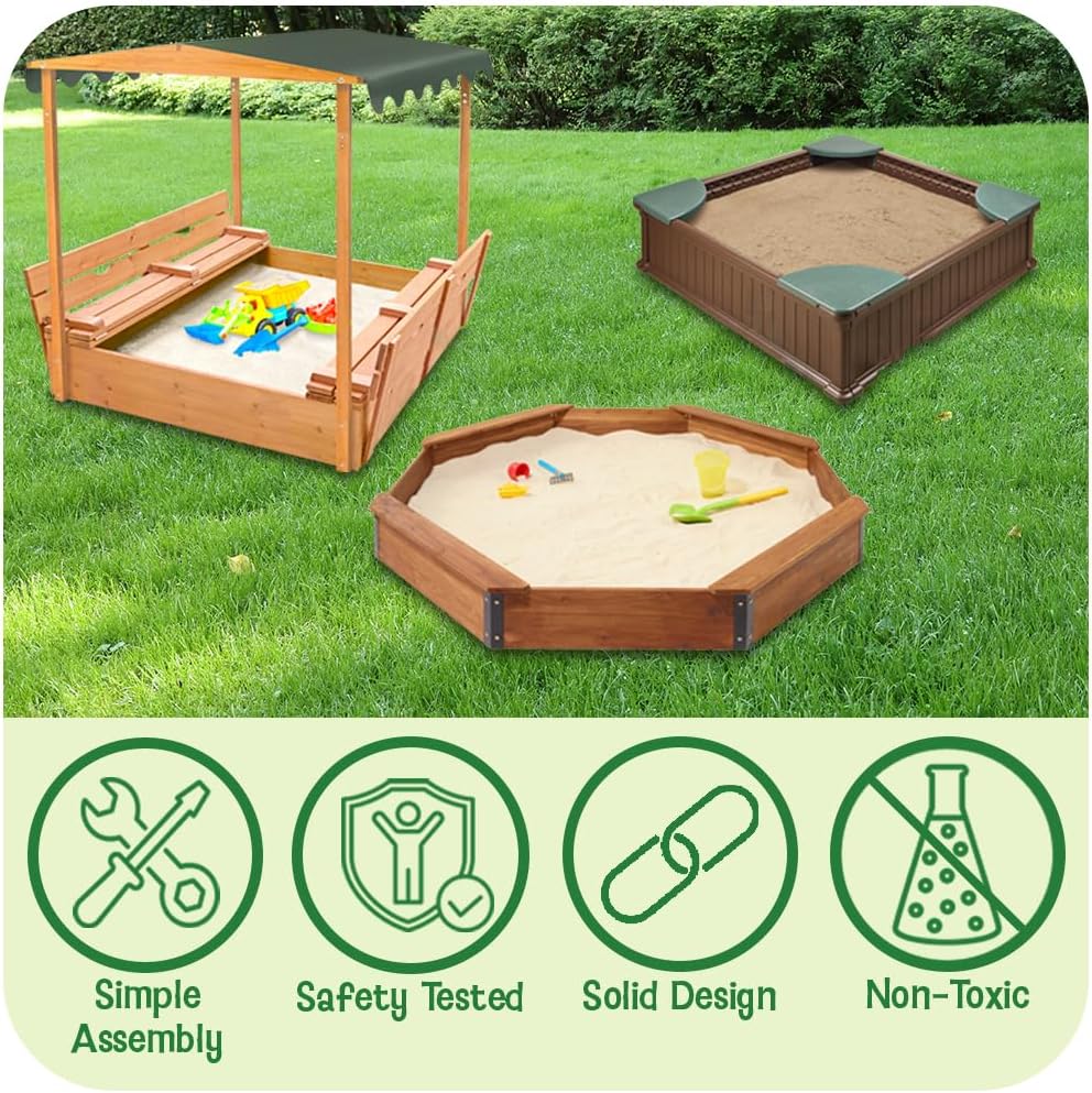 Badger Basket Sandbox for Kids – Kids Outdoor Seating recenzja i cena