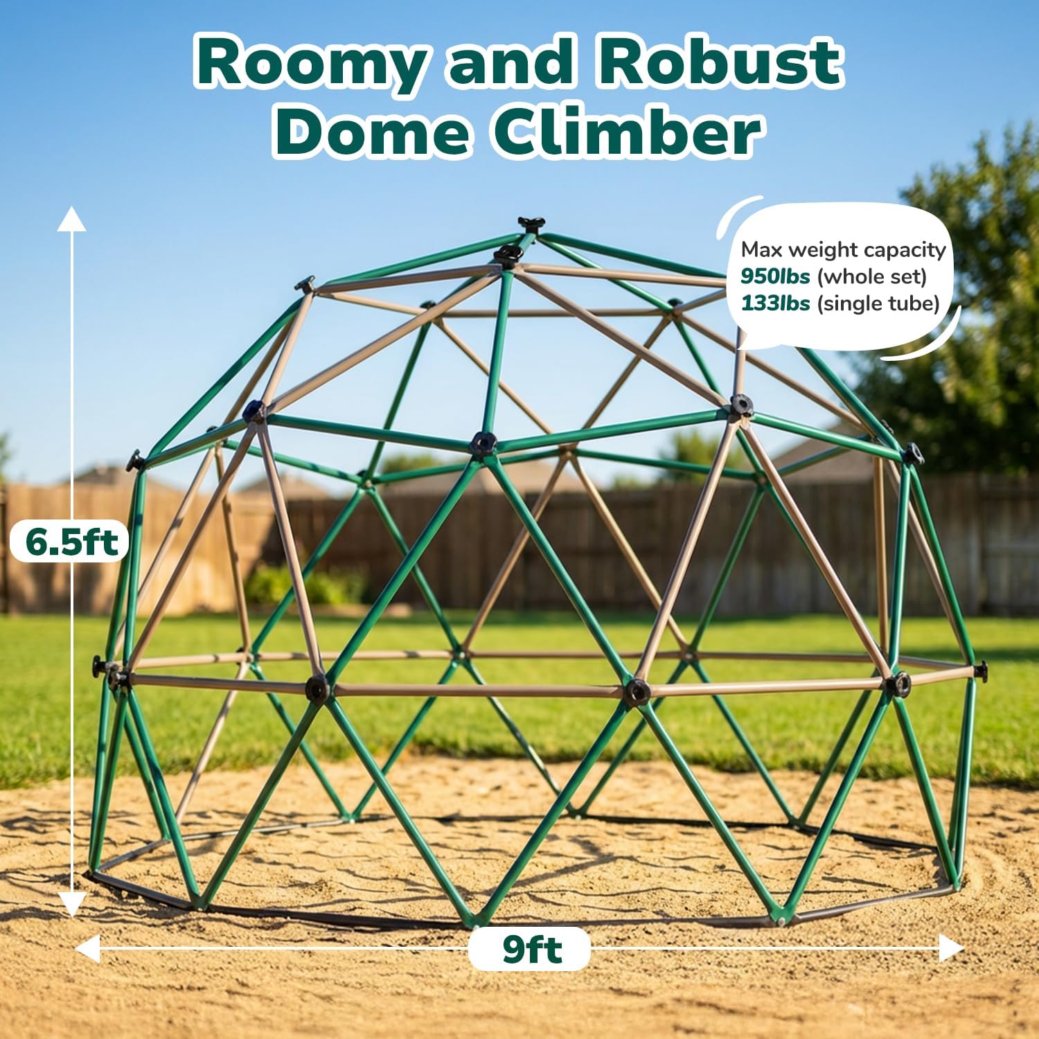 6.5 FT Tall Climbing Dome with – Kids Outdoor Climbing Dome recenzja i cena