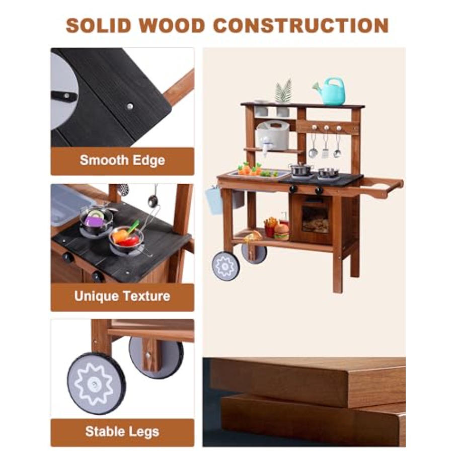 Outdoor mud kitchen for kids w – Kids Outdoor Wooden Playset recenzja i cena