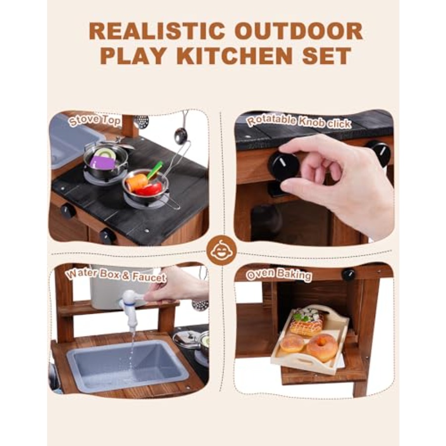 Outdoor mud kitchen for kids w – Kids Outdoor Wooden Playset recenzja i cena