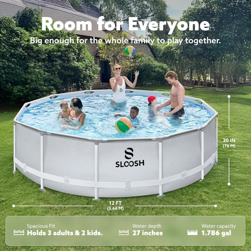 SLOOSH Round Above Ground Pool – Kids Outdoor Pool recenzja i cena
