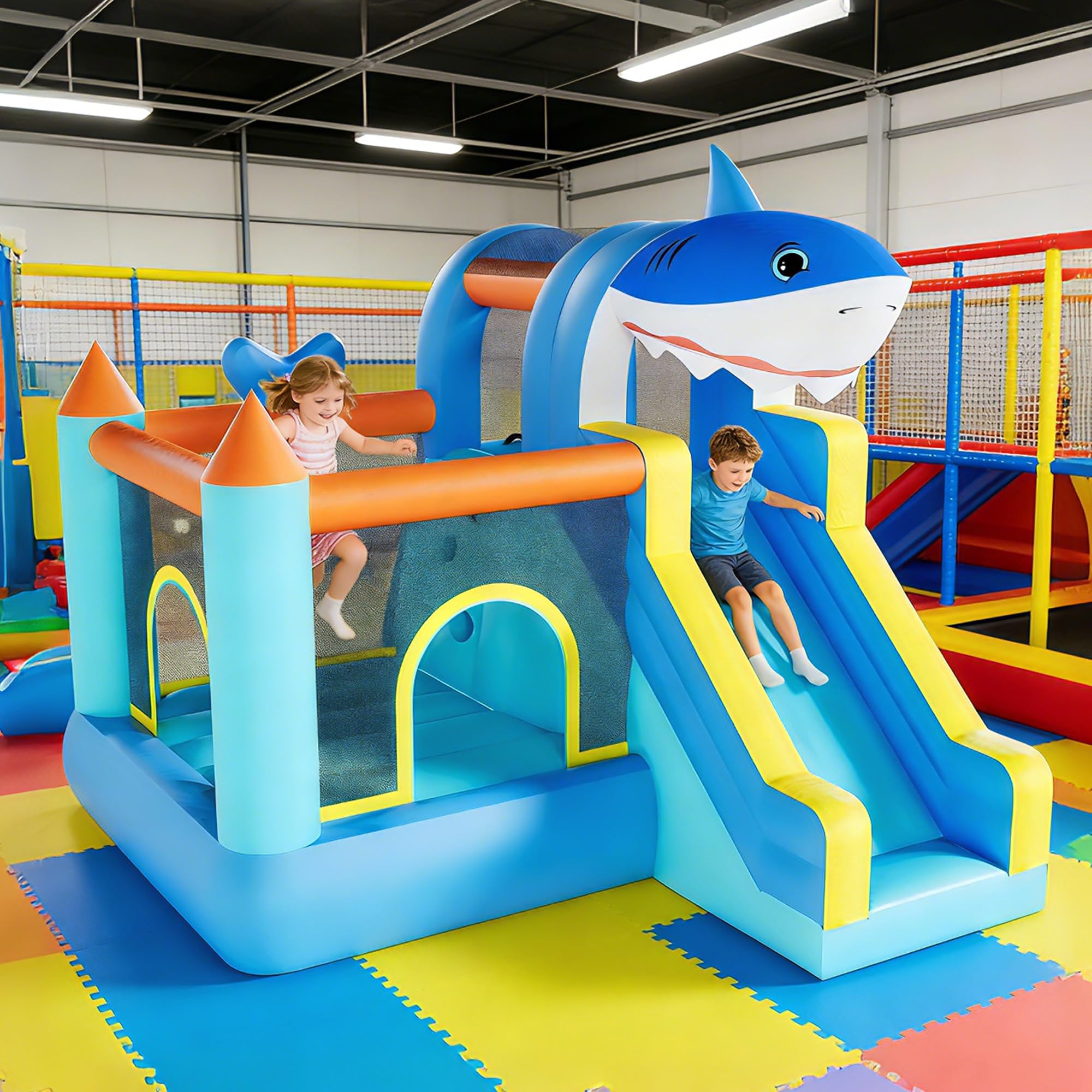 Inflatable Bounce House With S – Kids Outdoor House With Slide recenzja i cena