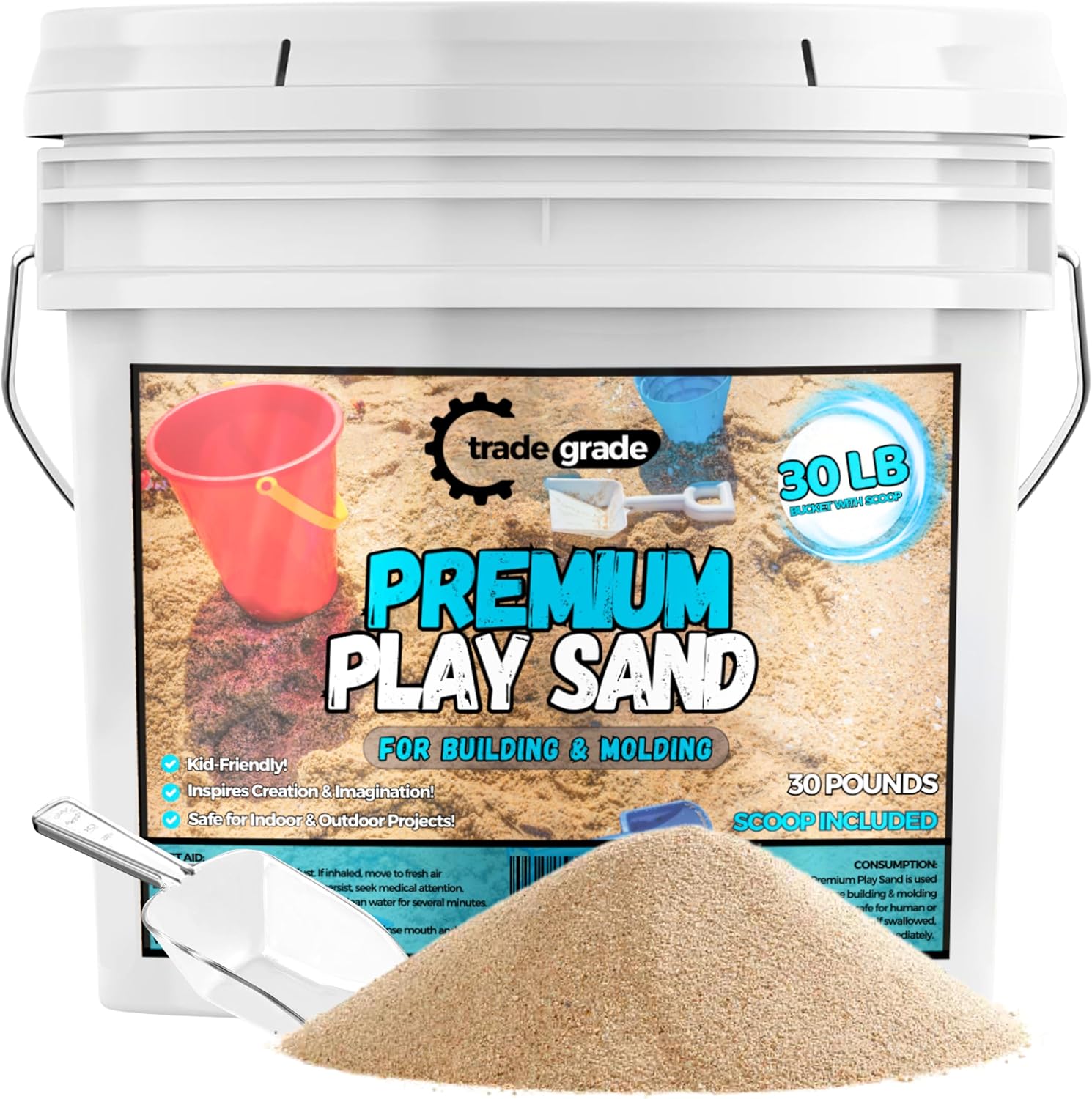 Premium Play Sand - 30 lb Buck – Kids Outdoor Sensory Table recenzja i cena