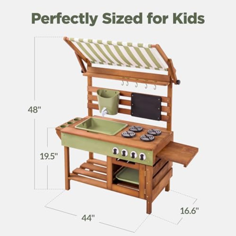 Outdoor mud kitchen for kids:  – Kids Outdoor Wooden Playset recenzja i cena