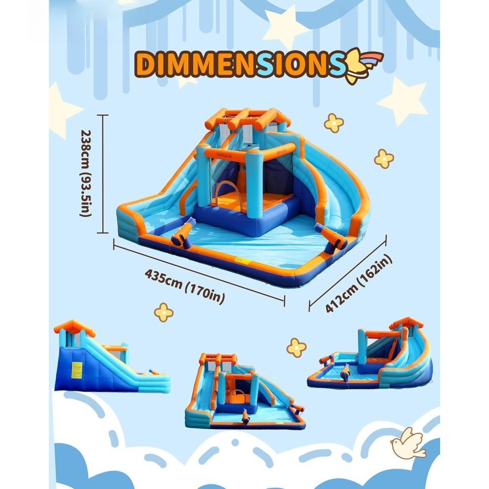 Large Water Slide Bounce House – Kids Outdoor Pool recenzja i cena
