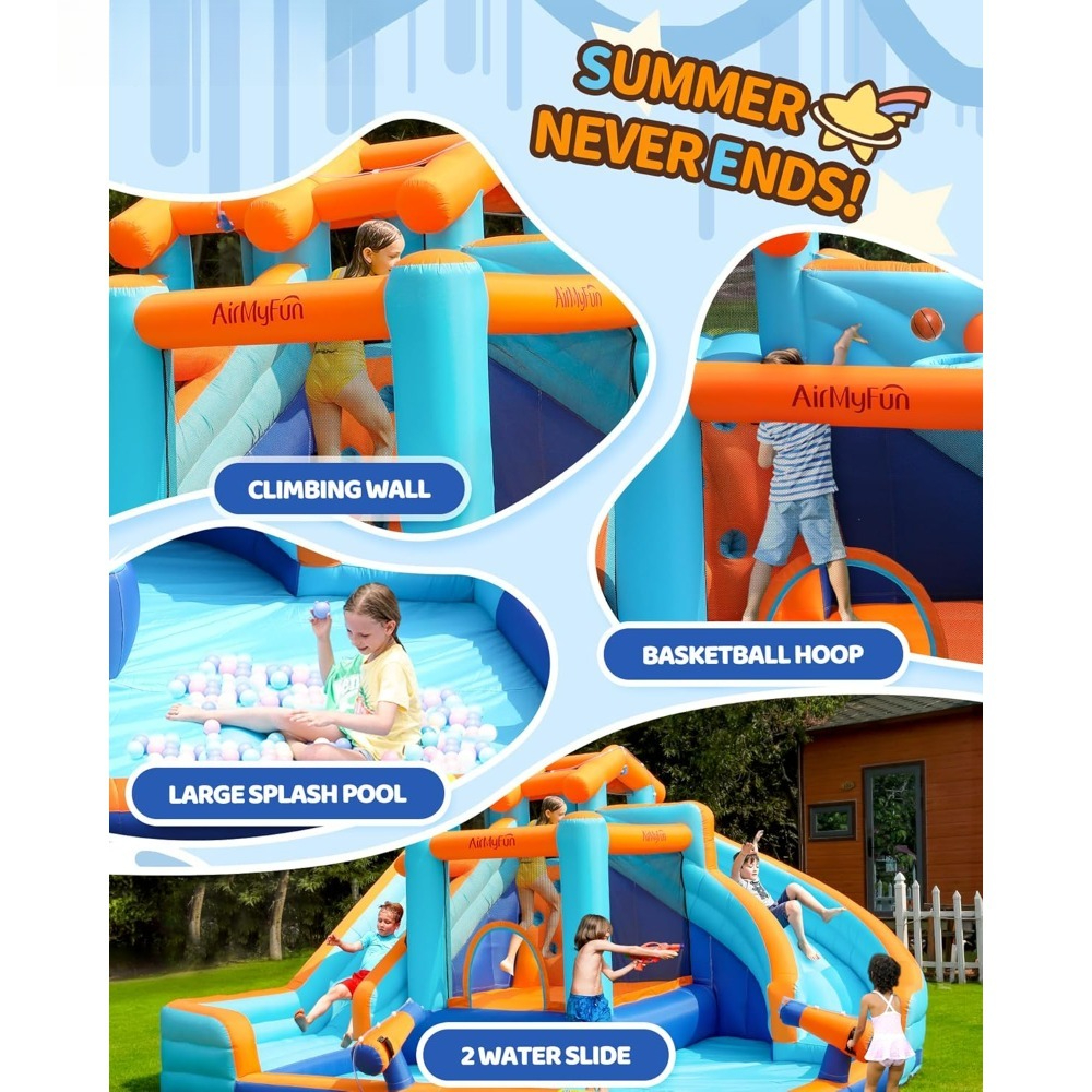Large Water Slide Bounce House – Kids Outdoor Pool recenzja i cena