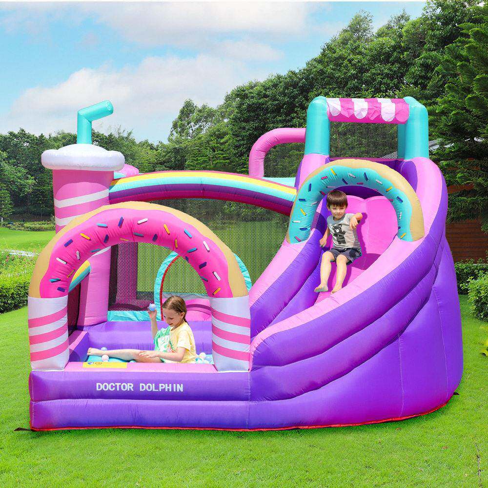 Candy House Inflatable Bounce  – Kids Outdoor House With Slide recenzja i cena