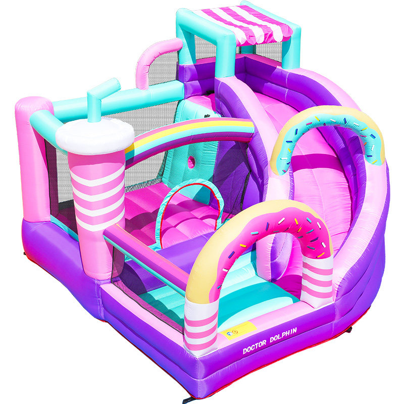 Candy House Inflatable Bounce  – Kids Outdoor House With Slide recenzja i cena