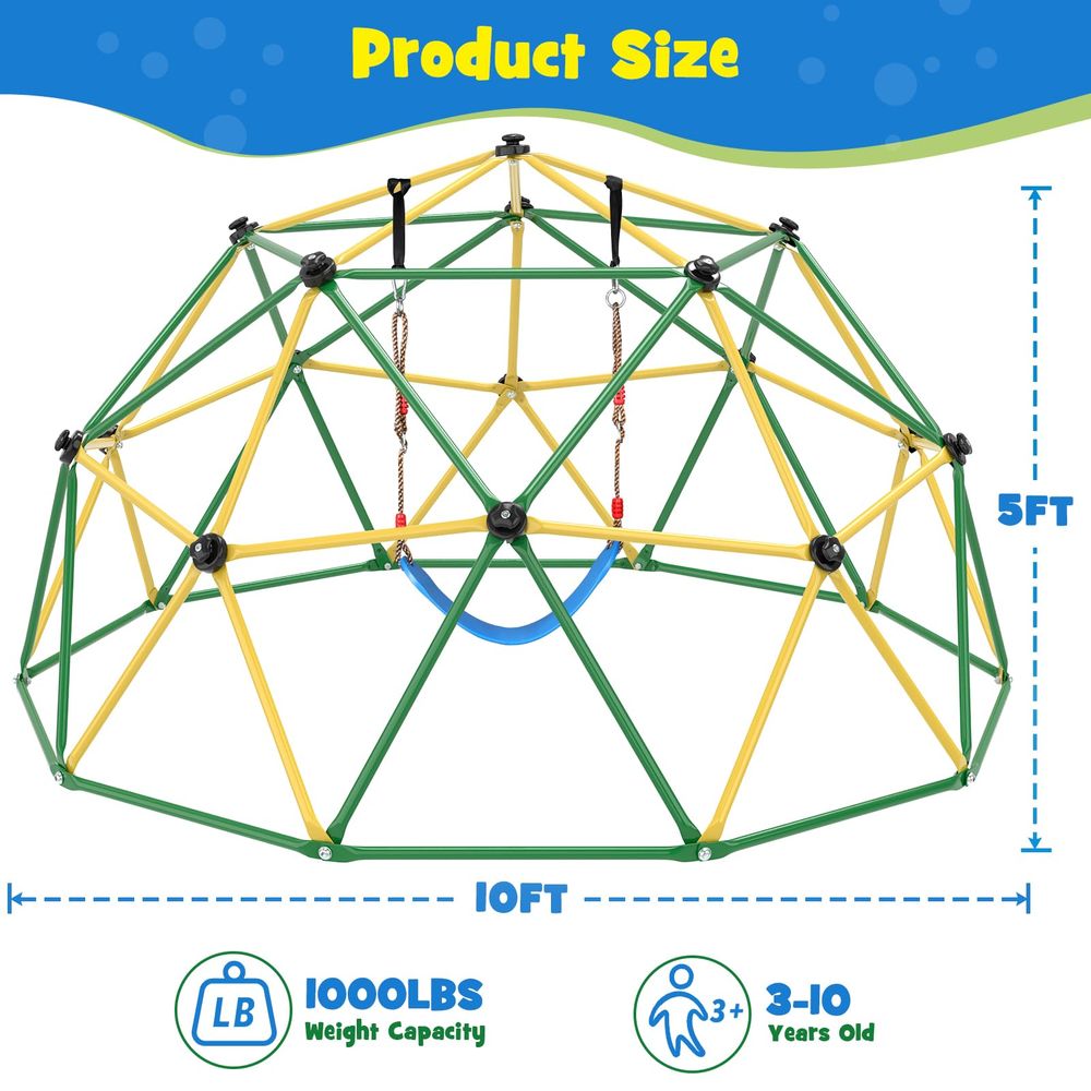 Climbing Dome, 10FT Climber wi – Kids Outdoor Climbing Dome recenzja i cena