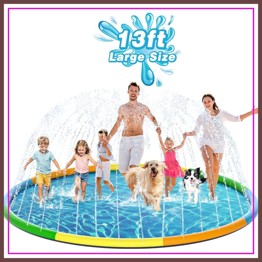 13FT Extra Large Splash Pad, T – Kids Outdoor Water Toys recenzja i cena