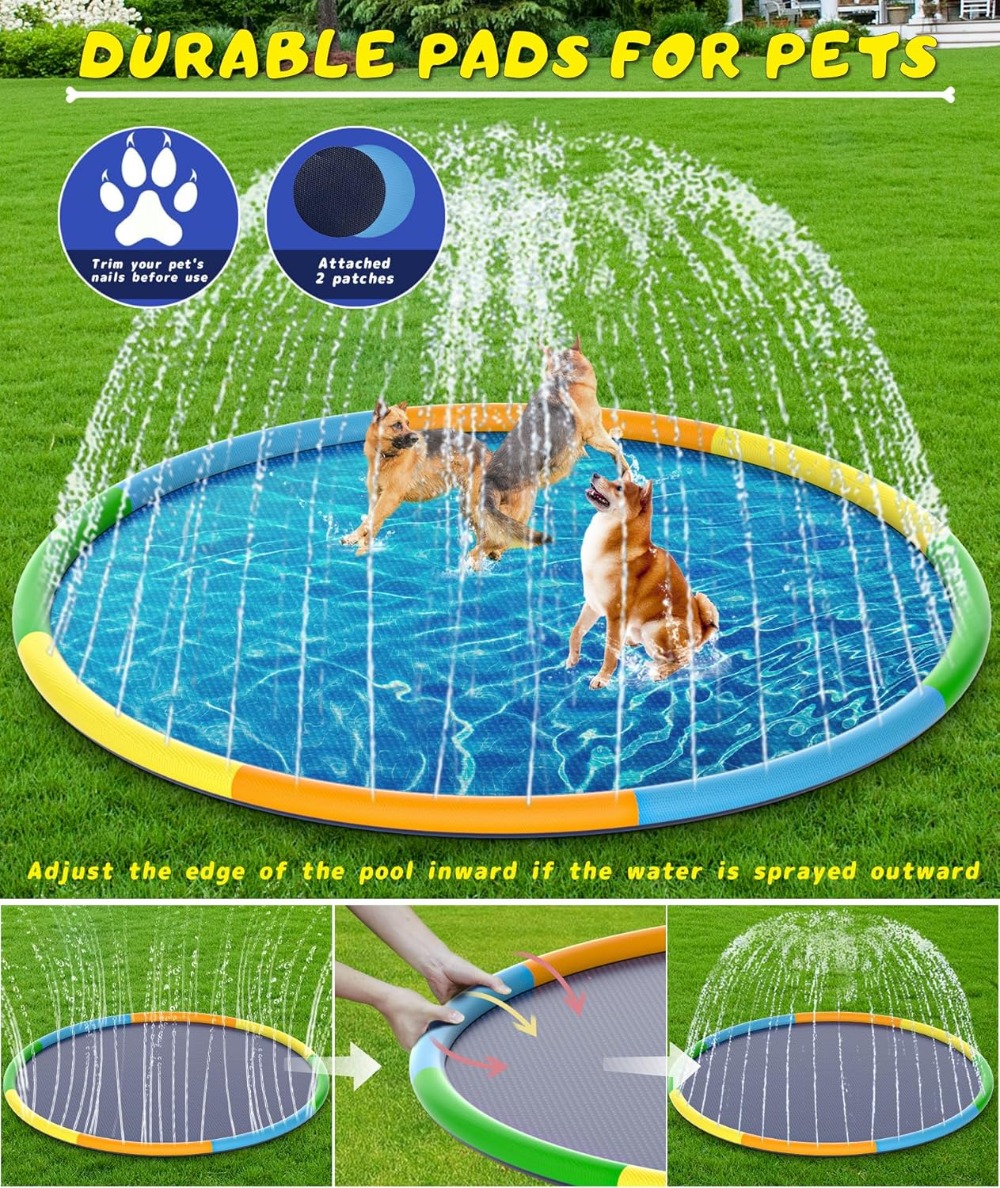 13FT Extra Large Splash Pad, T – Kids Outdoor Water Toys recenzja i cena